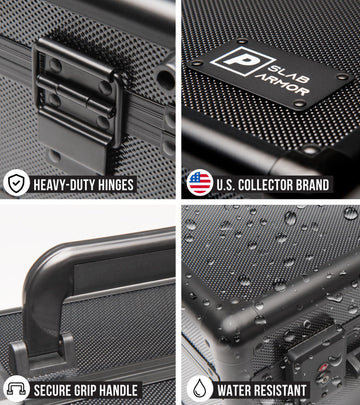 Panopply compact slab case ideal for travel between events.