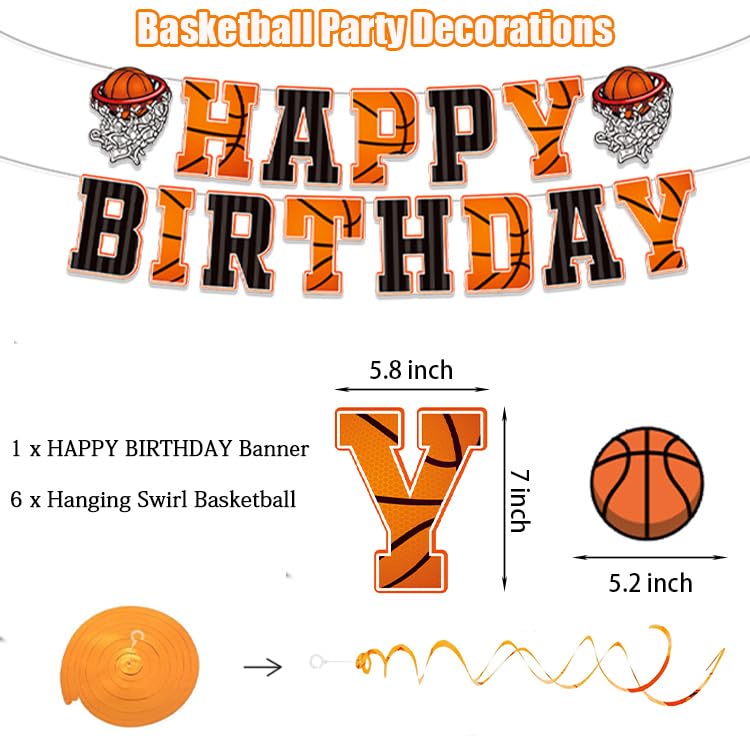 PANRRPERS hanging swirl basketball decor adds movement for lively photos.