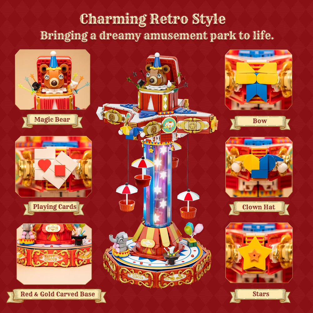 Pantasy Circus Paradrop magic box teddy highlights a charming surprise within the display
