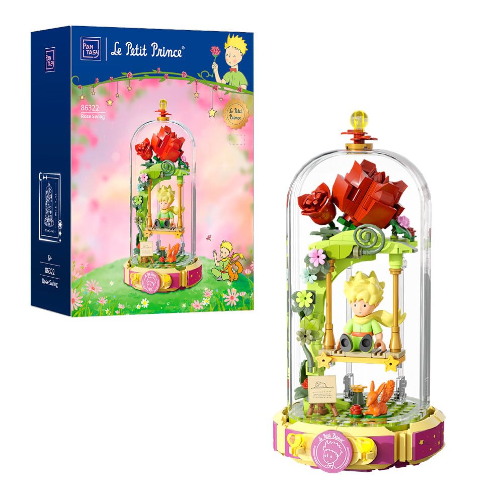 PANTASY Le Petit Prince build set with rose swing for elegant display