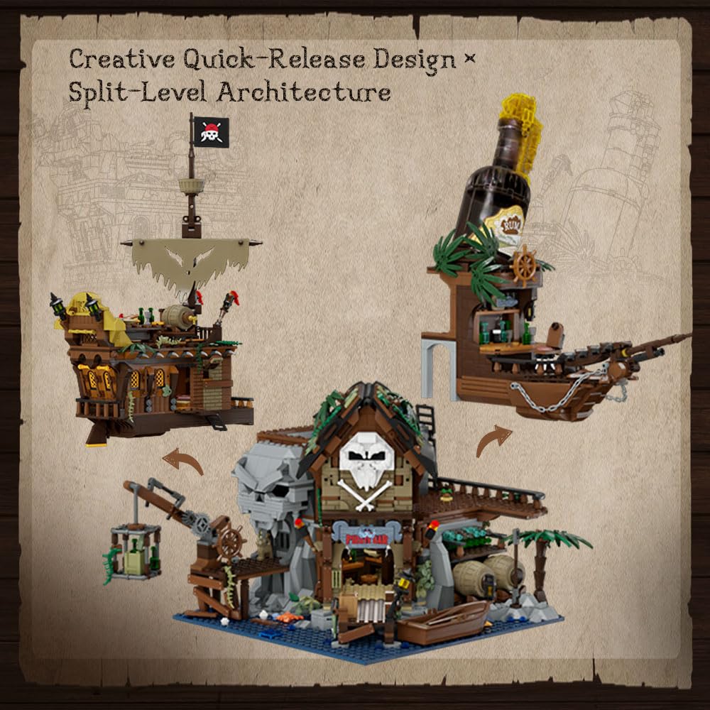 PANTASY Pirate Pub kitchen stove detail adds cozy realism.