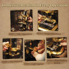 Pantasy Retro Microscope coarse focus for hands-on learning and exploring details.