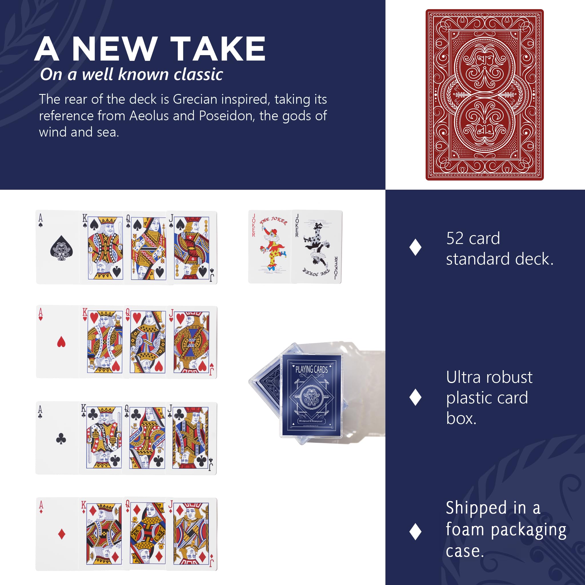 Pantheon Playing Cards Aeolus back design with mythic aesthetic