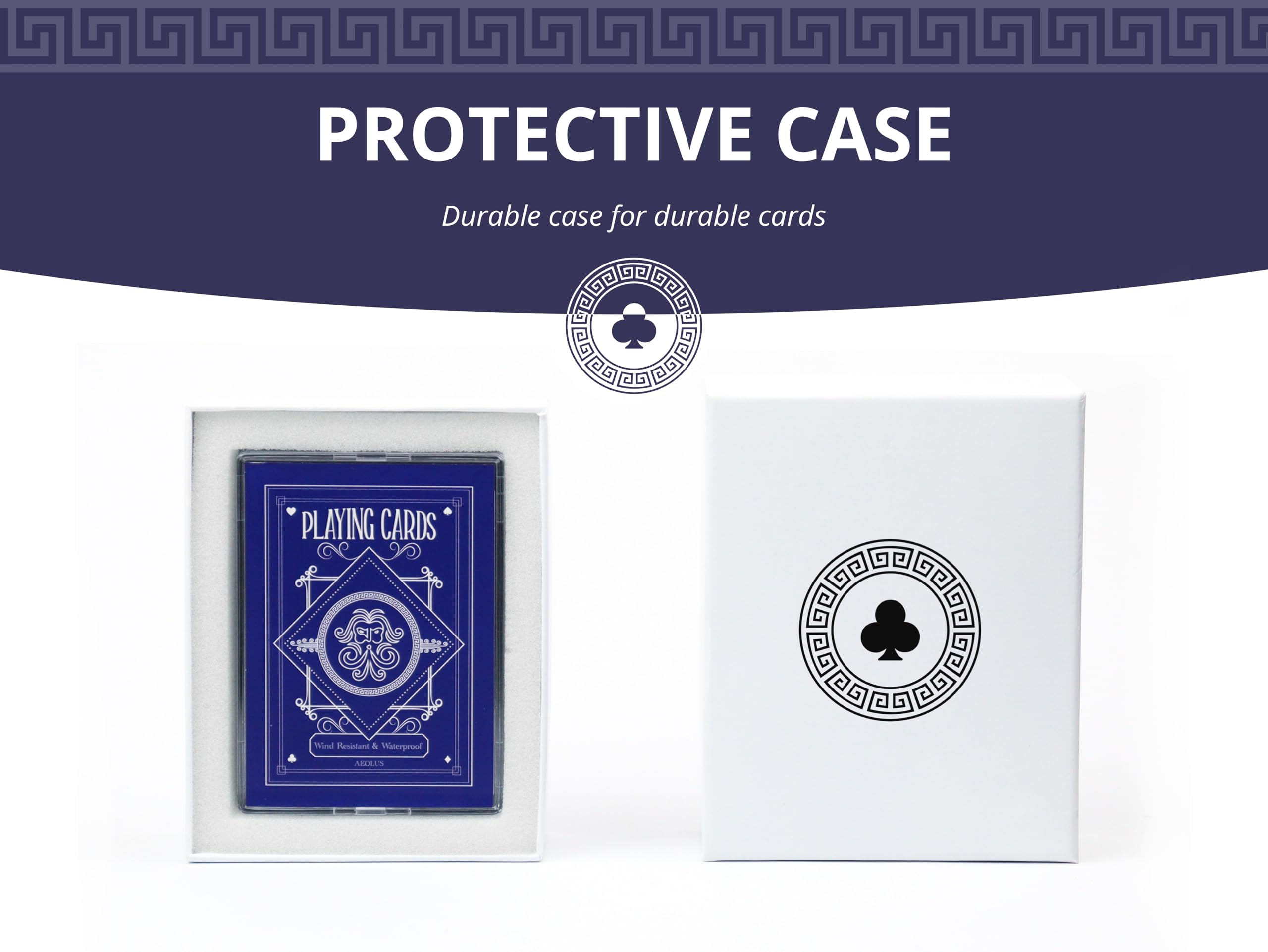 Pantheon Playing Cards compact plastic case protects the deck on the go