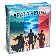 Pantheum Demigods of Olympia board setup shows immersive table presence for family game nights.