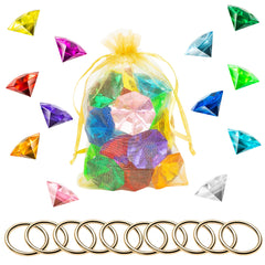 Pantide 35Pcs acrylic diamond gems set for cake decoration and party decor.