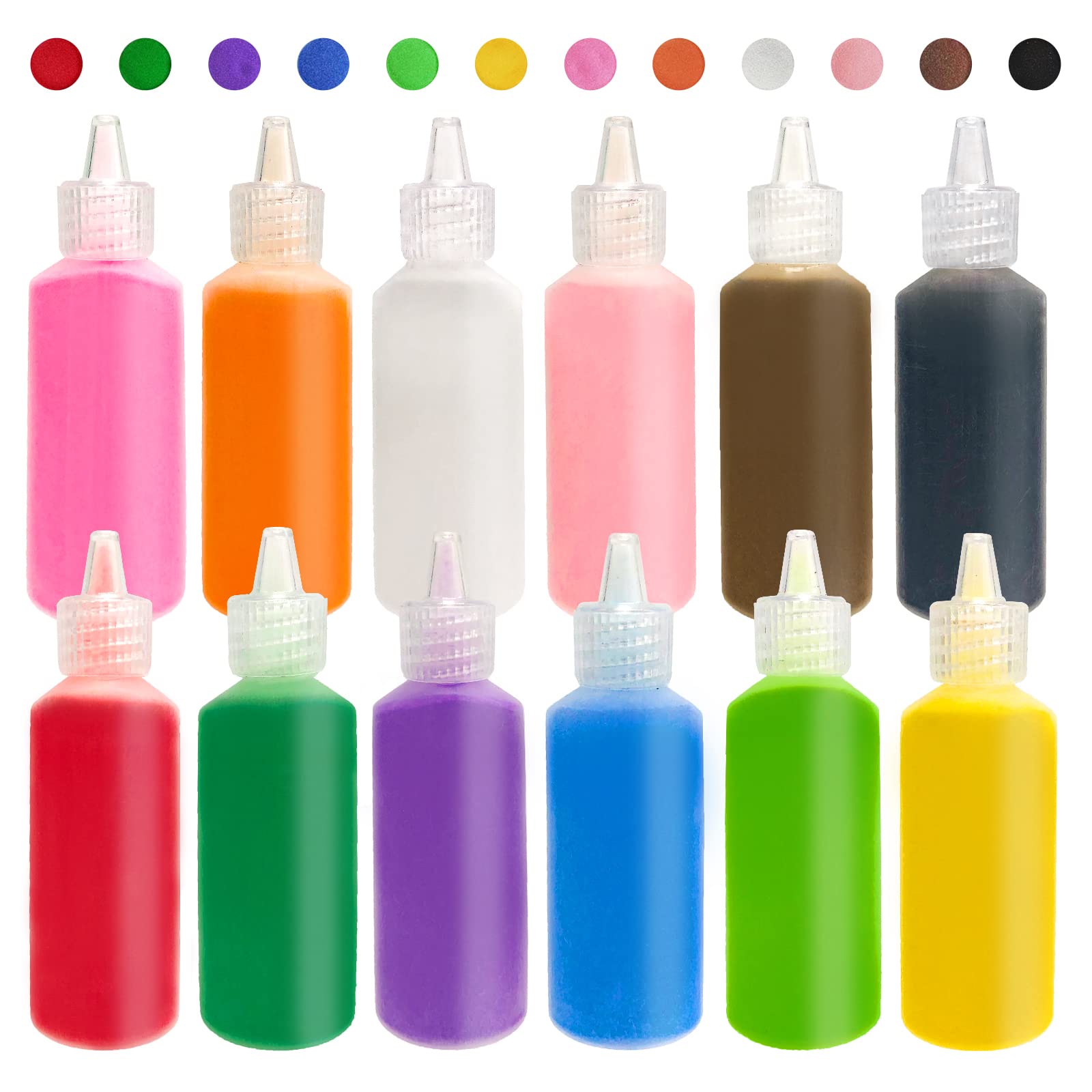 Panxxsen art sand 12-bottle set for vibrant DIY crafts and color mixing