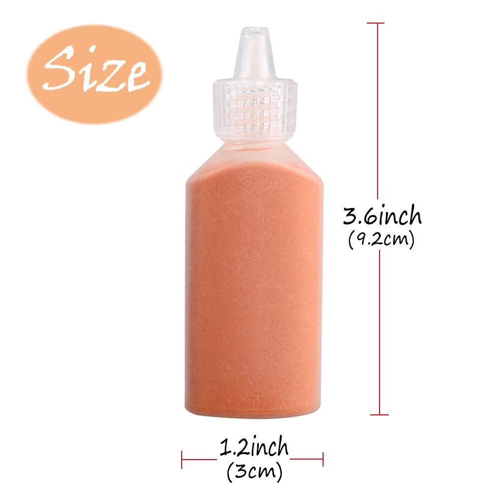 Panxxsen colored sand bottles close-up showing vivid hues for creative projects