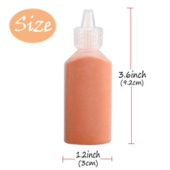 Panxxsen colored sand bottles close-up showing vivid hues for creative projects