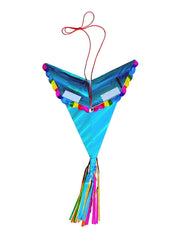 Papel Picado a la Mexicana foldable pinata with top-fill access for easy setup