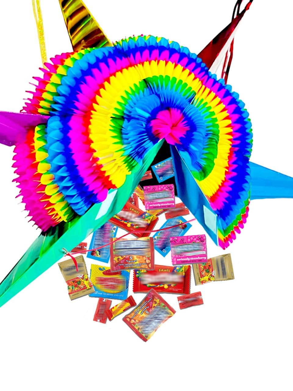 Papel Picado a la Mexicana Velcro-closure pinata ready to fill and hang