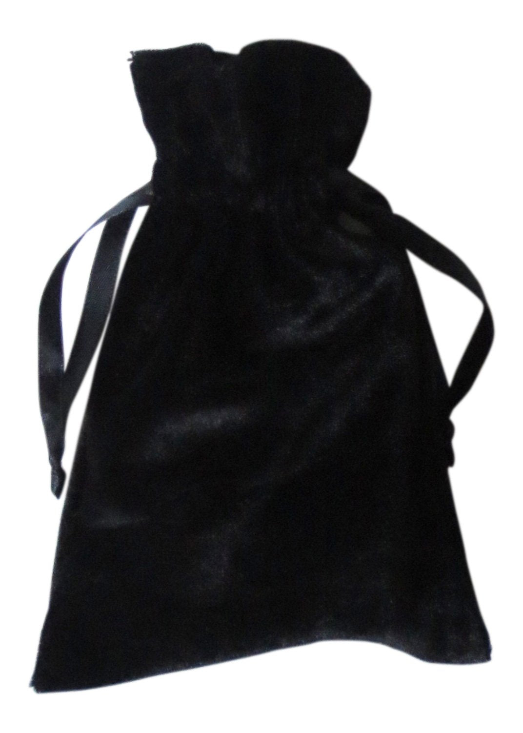 Paper Mart Black Velvet Tarot Bag with drawstring closure interior view for secure organization.