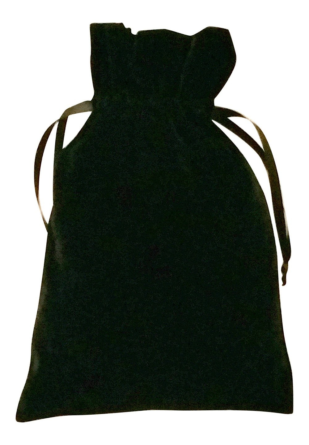Paper Mart Black Velvet Tarot Bag front view for safe, portable 6x9 card storage.