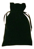 Paper Mart Black Velvet Tarot Bag front view for safe, portable 6x9 card storage.