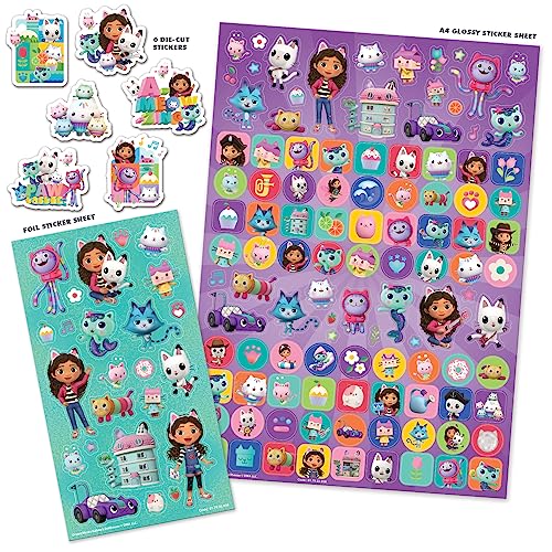 Paper Projects Gabby's Dollhouse foiled sticker sheet adds sparkle to crafts
