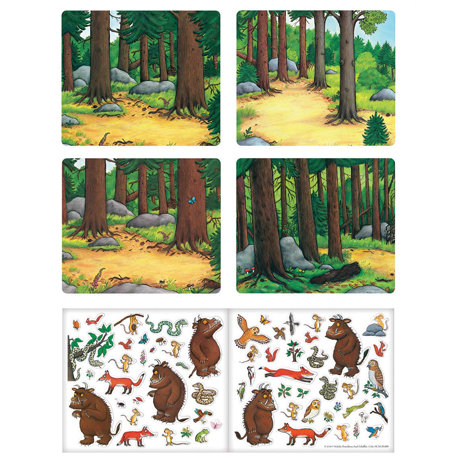 Paper Projects Gruffalo acid-free stickers are reusable on surfaces