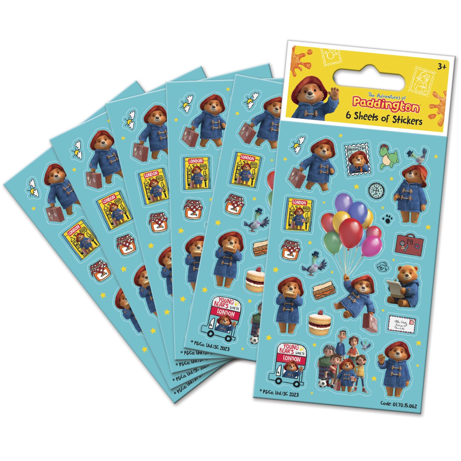 Paper Projects Paddington sticker pack front view with vibrant party-ready designs.