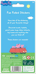 Paper Projects Peppa Pig pink sparkly stickers backing card ideal for gifting and display.