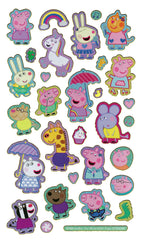 Paper Projects Peppa Pig pink sparkly stickers decorate books and pencil cases easily.