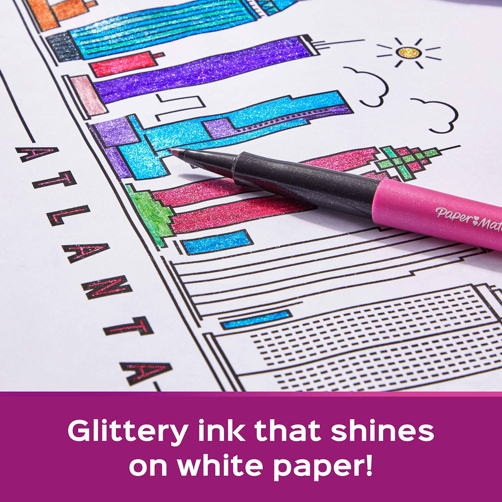 Paper Mate Flair City Lights close-up nib reveals 0.7mm precision for doodling.