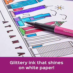 Paper Mate Flair City Lights close-up nib reveals 0.7mm precision for doodling.