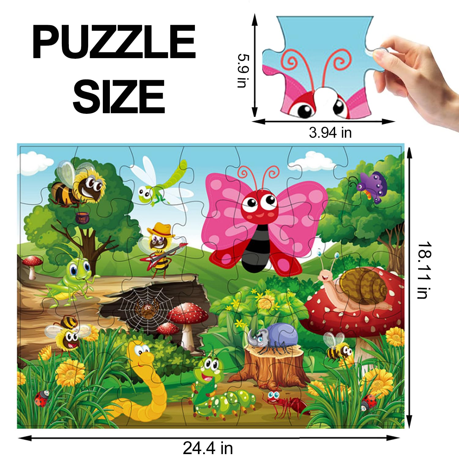paperstory child placing puzzle piece on the floor, encouraging focus and exploration.