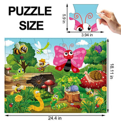 paperstory child placing puzzle piece on the floor, encouraging focus and exploration.