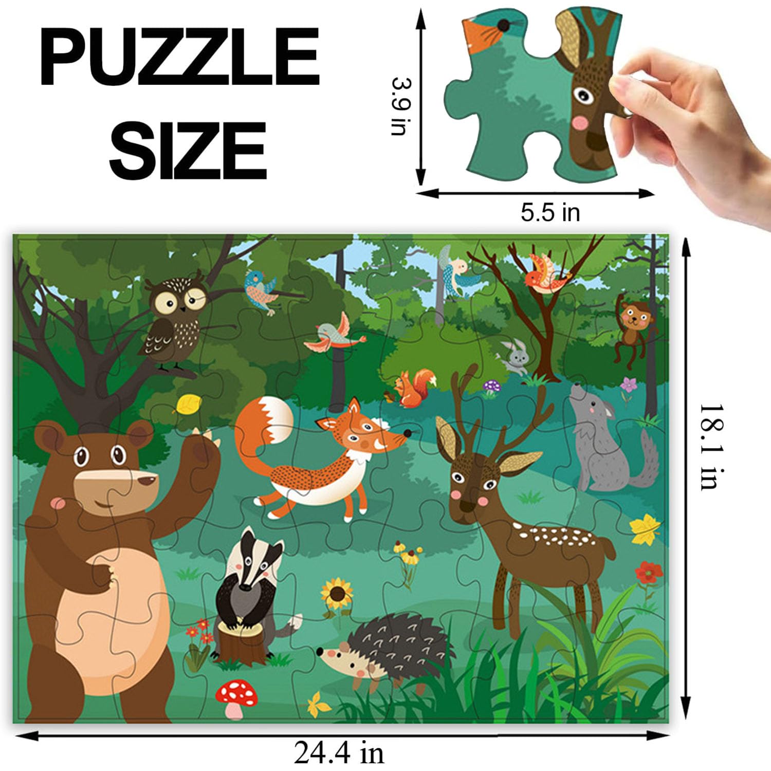Paperstory forest scene puzzle being solved by kids