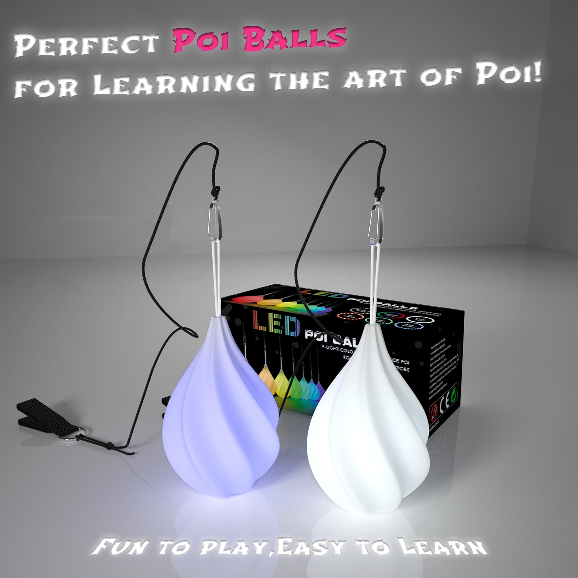 Papi Dada glowing poi balls support safe grip during juggling practice