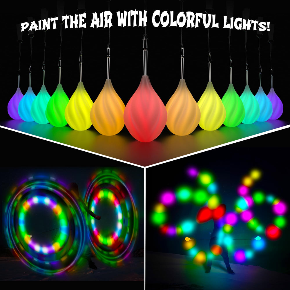 Papi Dada LED Poi Balls ideal for light painting and creative routines