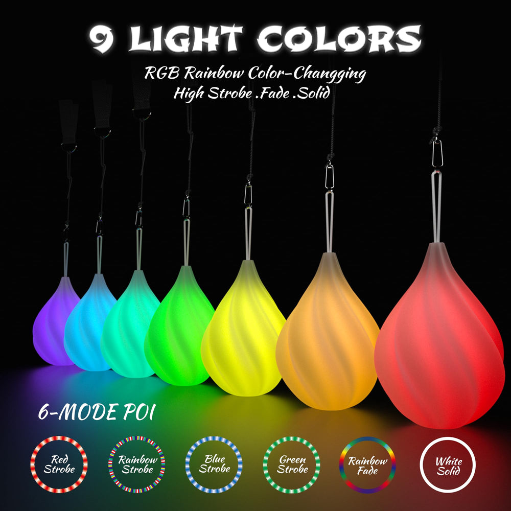 Papi Dada LED Poi Balls for kids and adults, indoor juggling