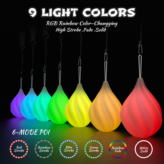 Papi Dada LED Poi Balls for kids and adults, indoor juggling