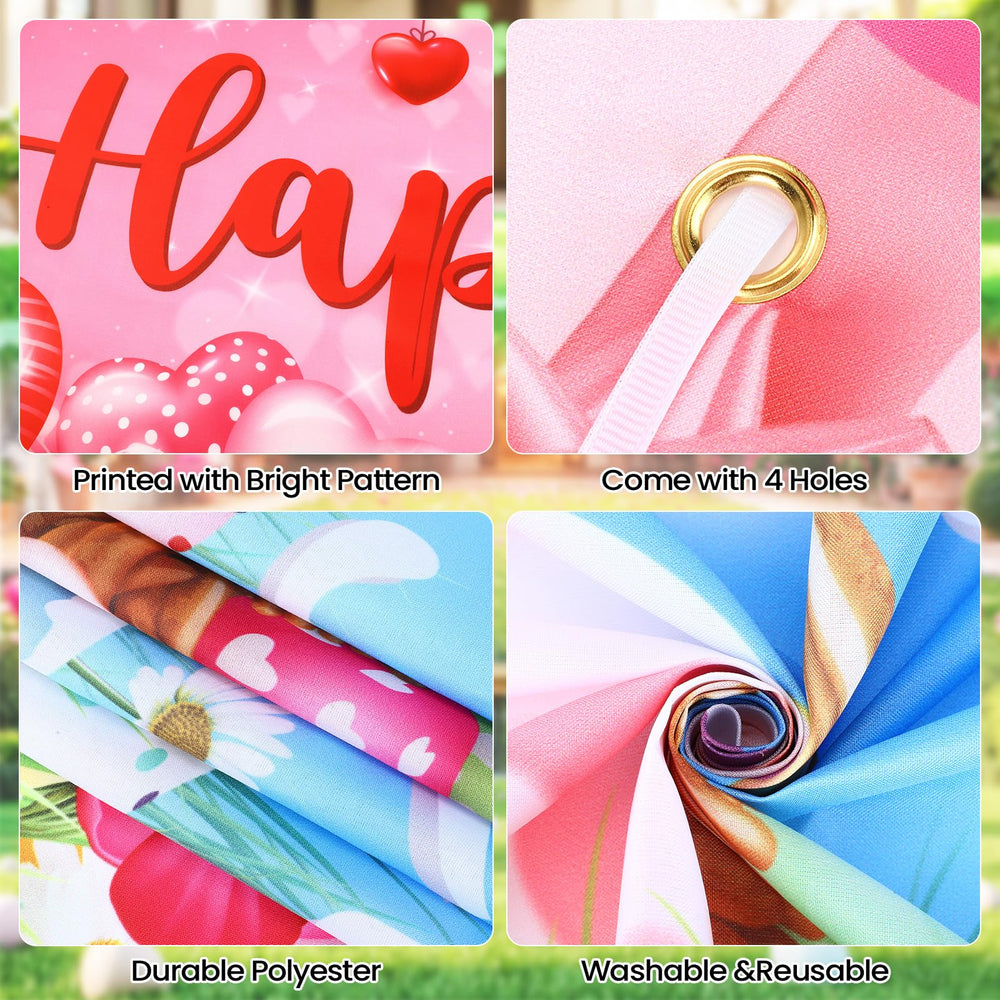 Papmiunm polyester banners, reuse for multiple holidays.