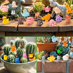 PAPPYN-A mixed farm animals mini figurines for crafts and décor