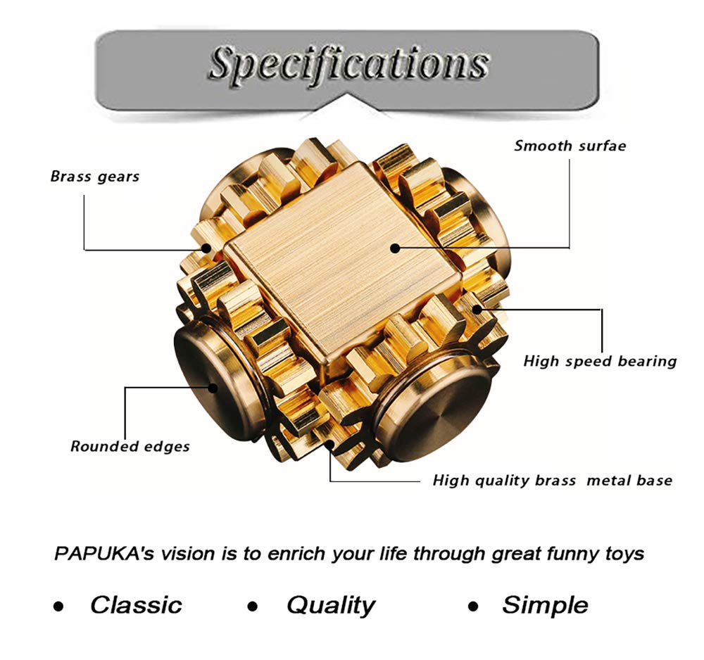 PAPUKA brass fidget for ADHD demonstrates tactile relief and steady attention moments.