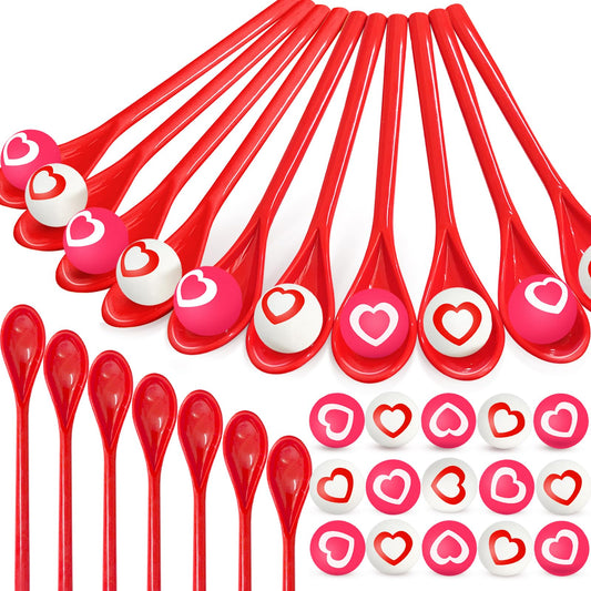 Paradi star Valentine spoon relay set for lively team events and fun competitions.