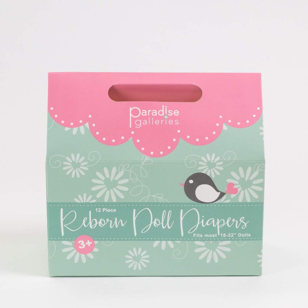 Paradise Galleries reusable diapers support easy doll care routines.