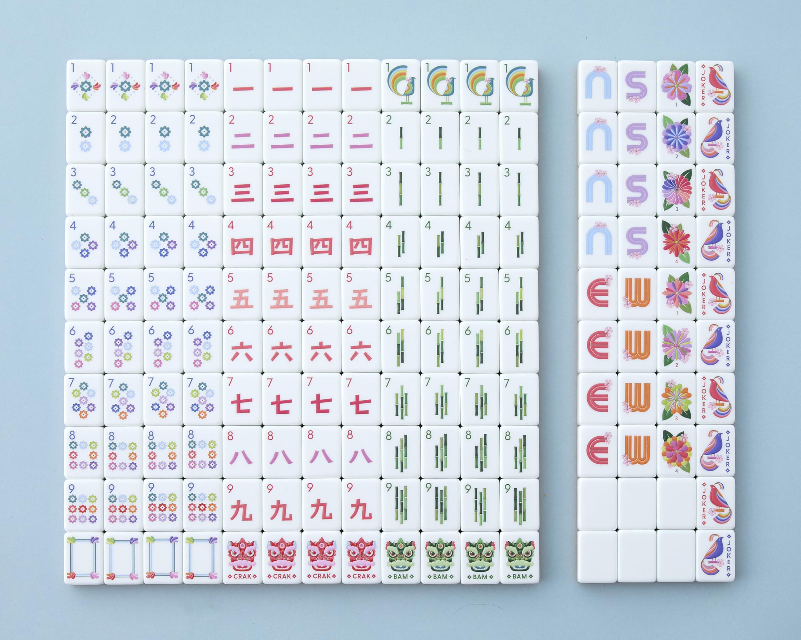 Paradise Mahjong Tiles back design highlights cosmic charm and easy recognition during play.