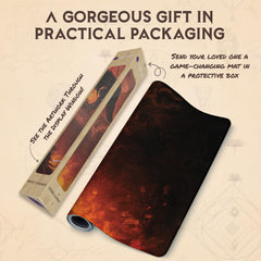 Paramint Shadow and The Flame smooth top playmat enables precise card placement.