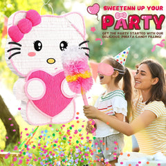 Pardecor cat-themed pinata design ideal for birthdays and princess parties.
