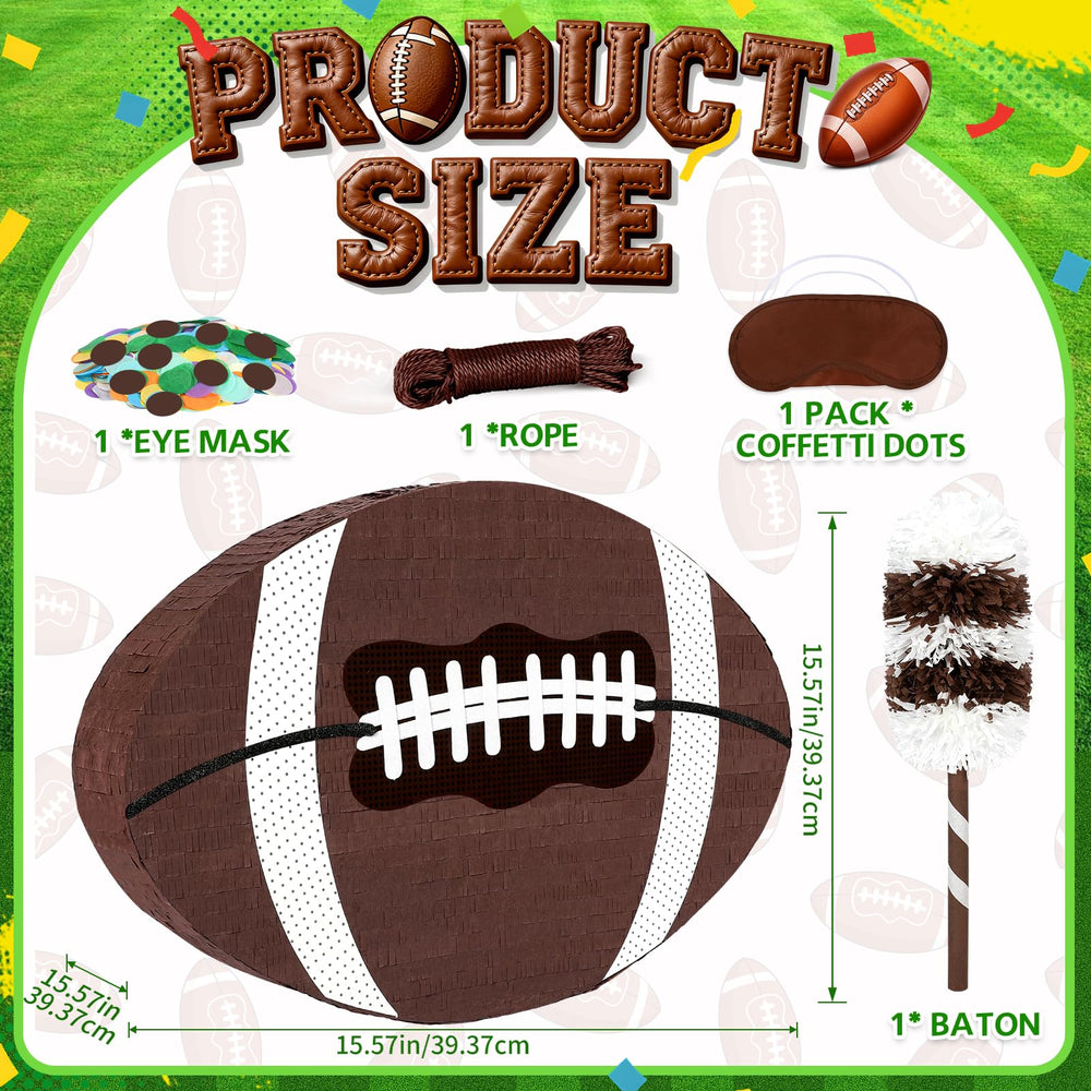 Pardecor football pinata detailed 3D exterior adds vibrant texture.