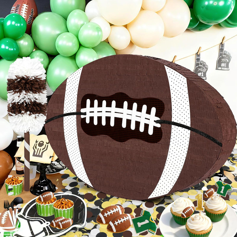 Pardecor football pinata filled with treats ready for a game-day surprise.