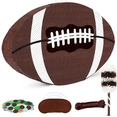 Pardecor football pinata front view enhances party decor and anticipation.