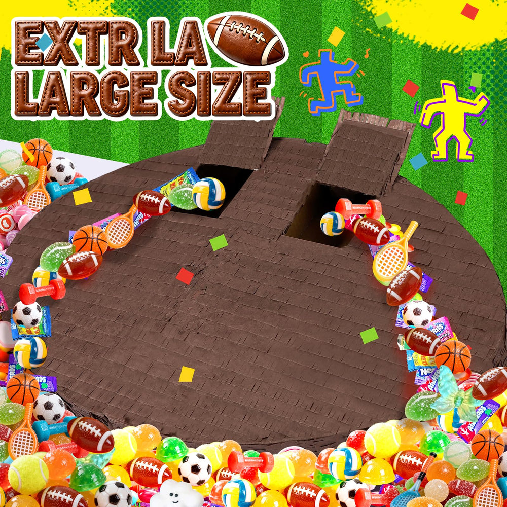 Pardecor football pinata doubles as kids party decoration after game.