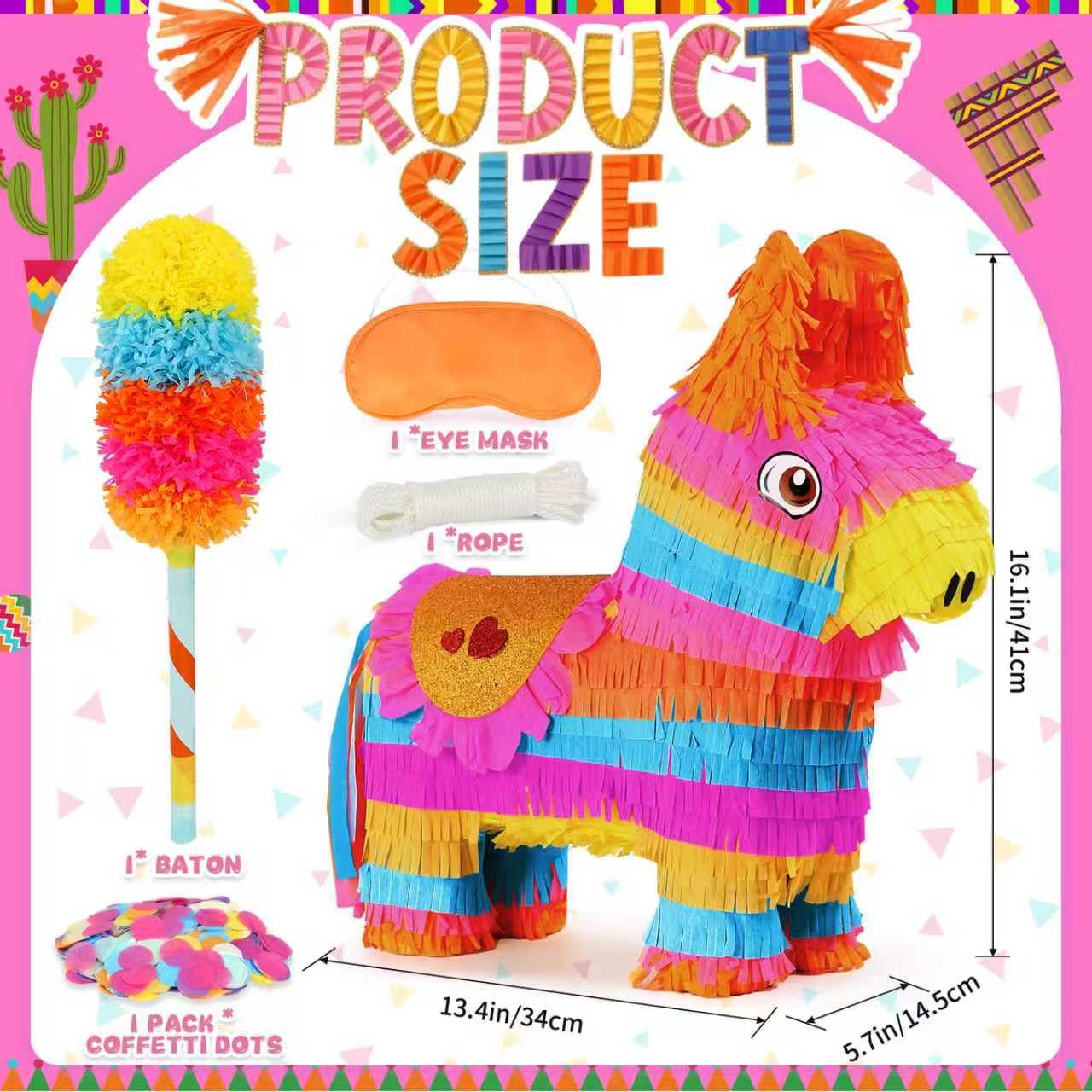 Pardecor pinata with pre-cut filling opening