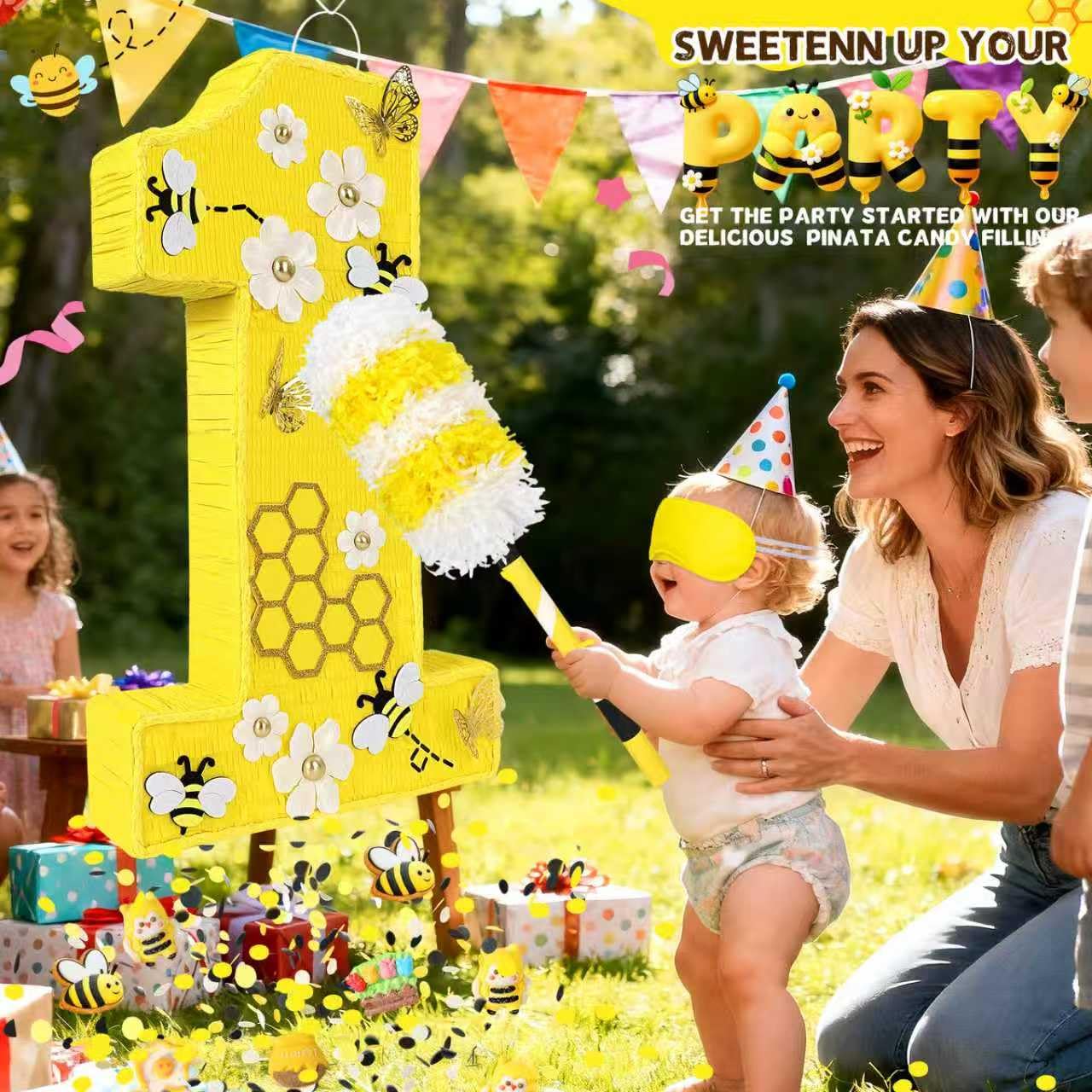Pardecor 24-inch bat stick included with pinata