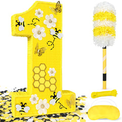 Pardecor Queen Bee Number One Piñata full view for first birthday party