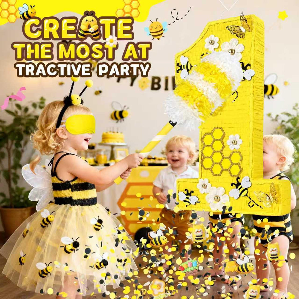 Pardecor Queen Bee Piñata hanging setup with string ready