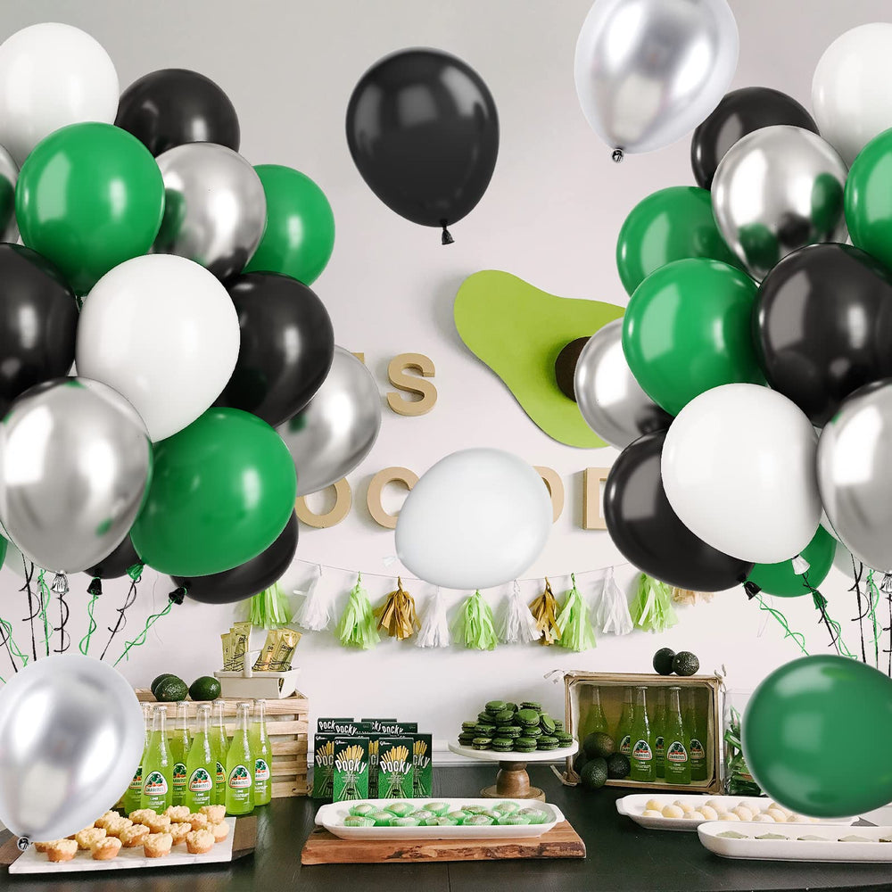 Paready baby shower balloons accent soft colors and playful atmosphere.