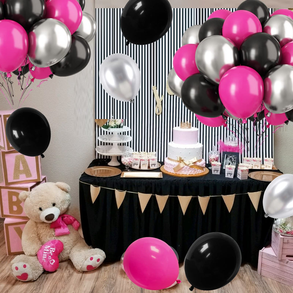 Paready balloons with ribbons offer quick, elegant decoration ideas.